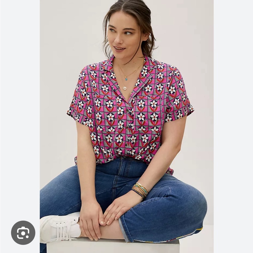 Anthropologie Maeve Bon Voyage Buttondown
